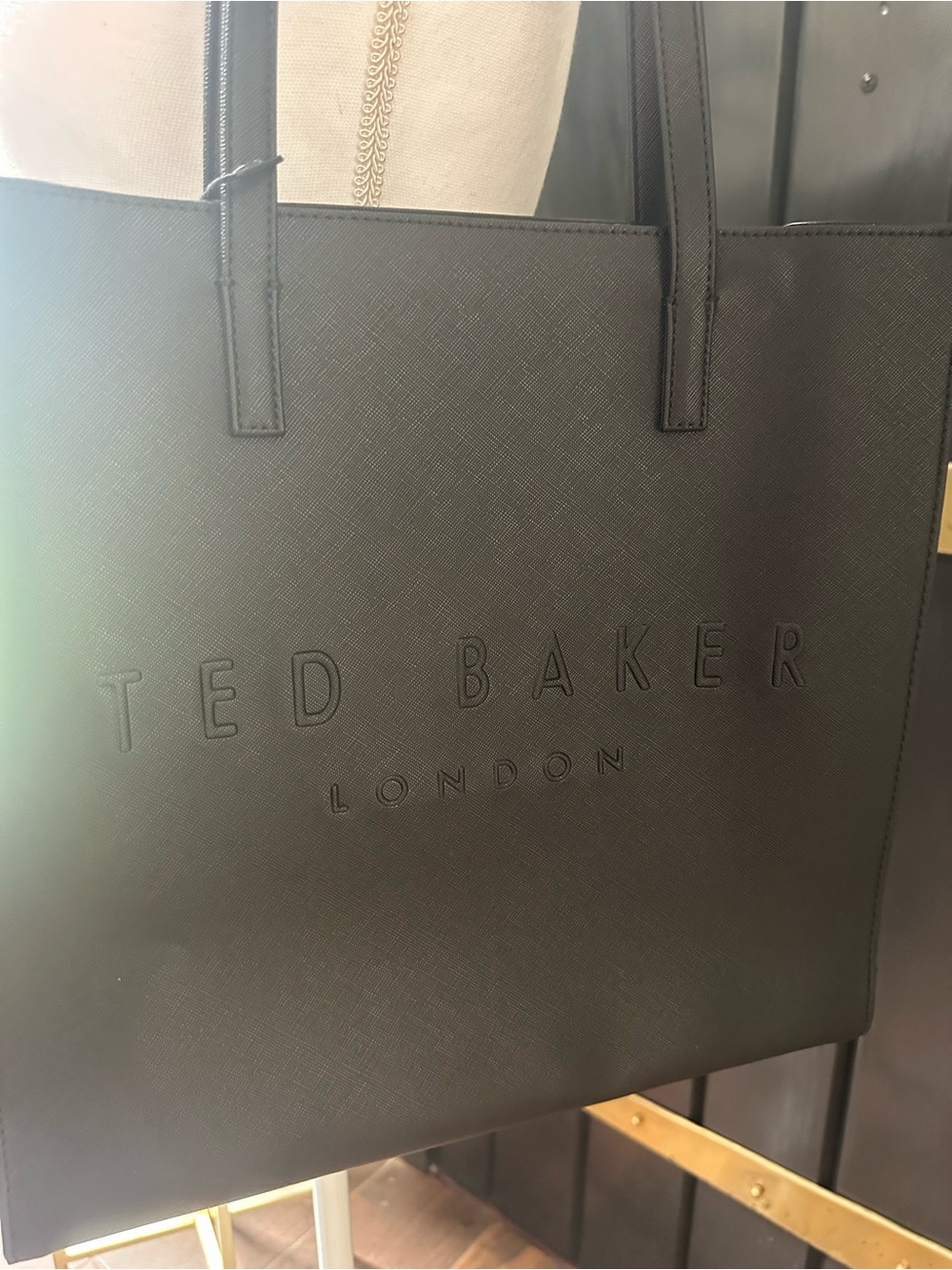 NWT TED BAKER LONDON Sukicon East West Icon Bag Tote handbag Black Large size - Picture 10 of 16